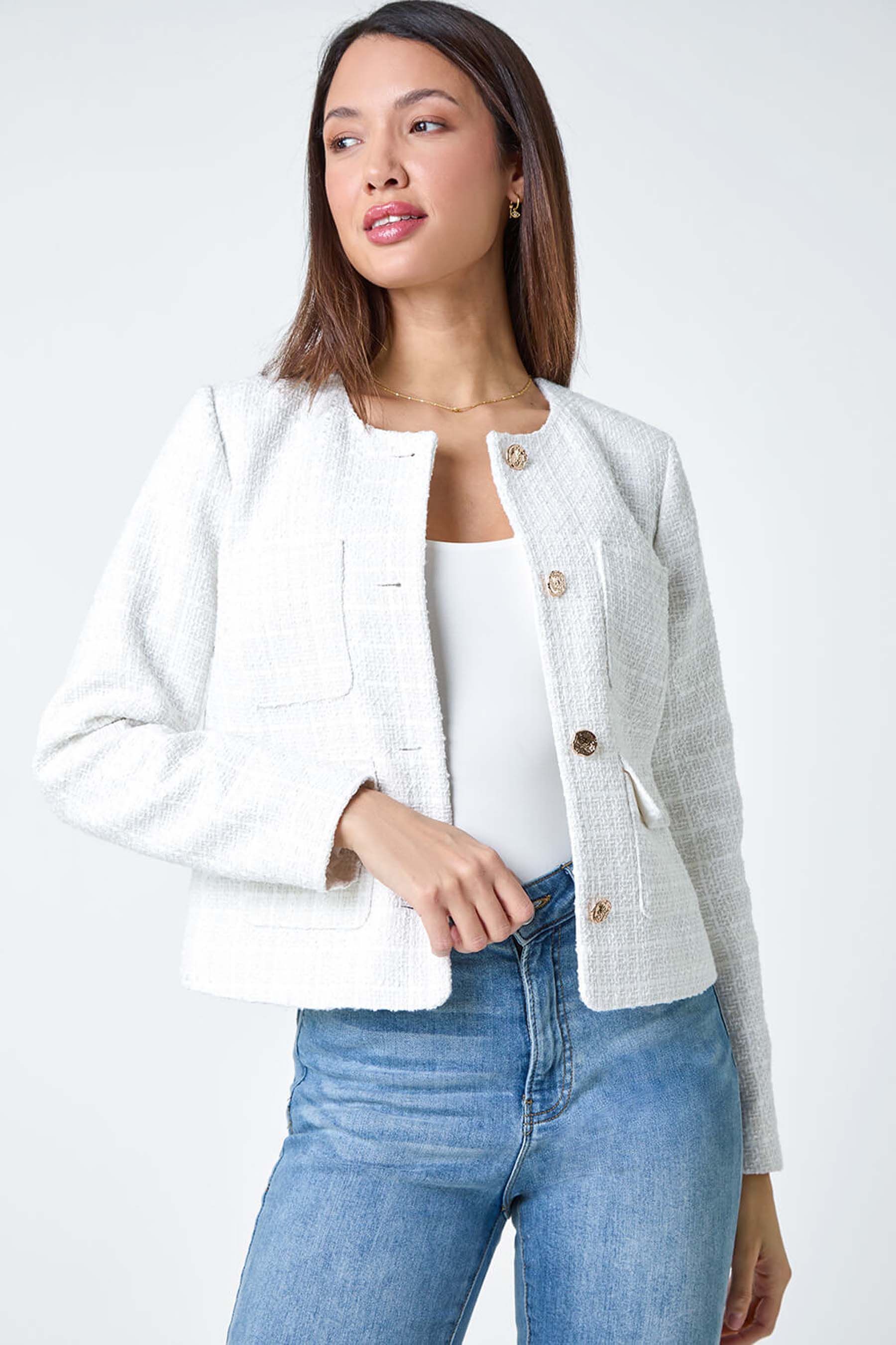 Roman white discount jacket