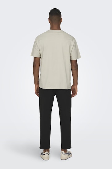 Only & Sons Grey Relaxed Fit T-Shirt