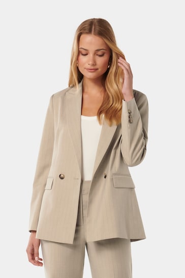 Forever New Cream Charli Double Breasted Blazer
