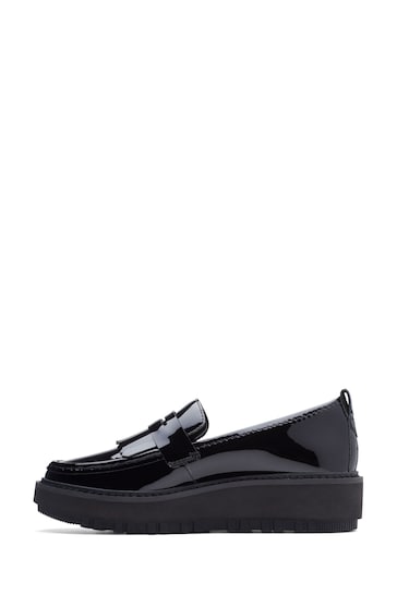 Clarks Black Pat Lea Orianna Loafer Shoes