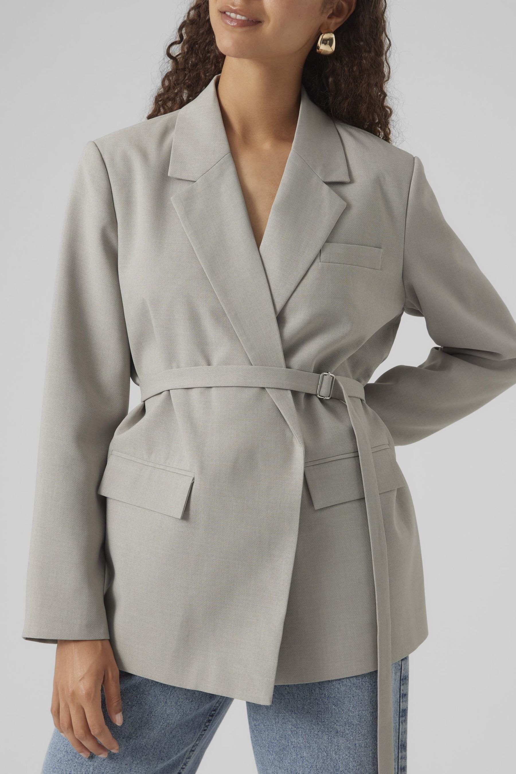Belted blazer womens shop