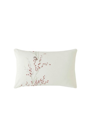 Laura Ashley Cranberry Red Cream Pussy Willow Pillow Cases