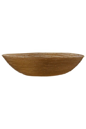 Interiors by Premier White Brass Twisted Wire Decorative Bowl