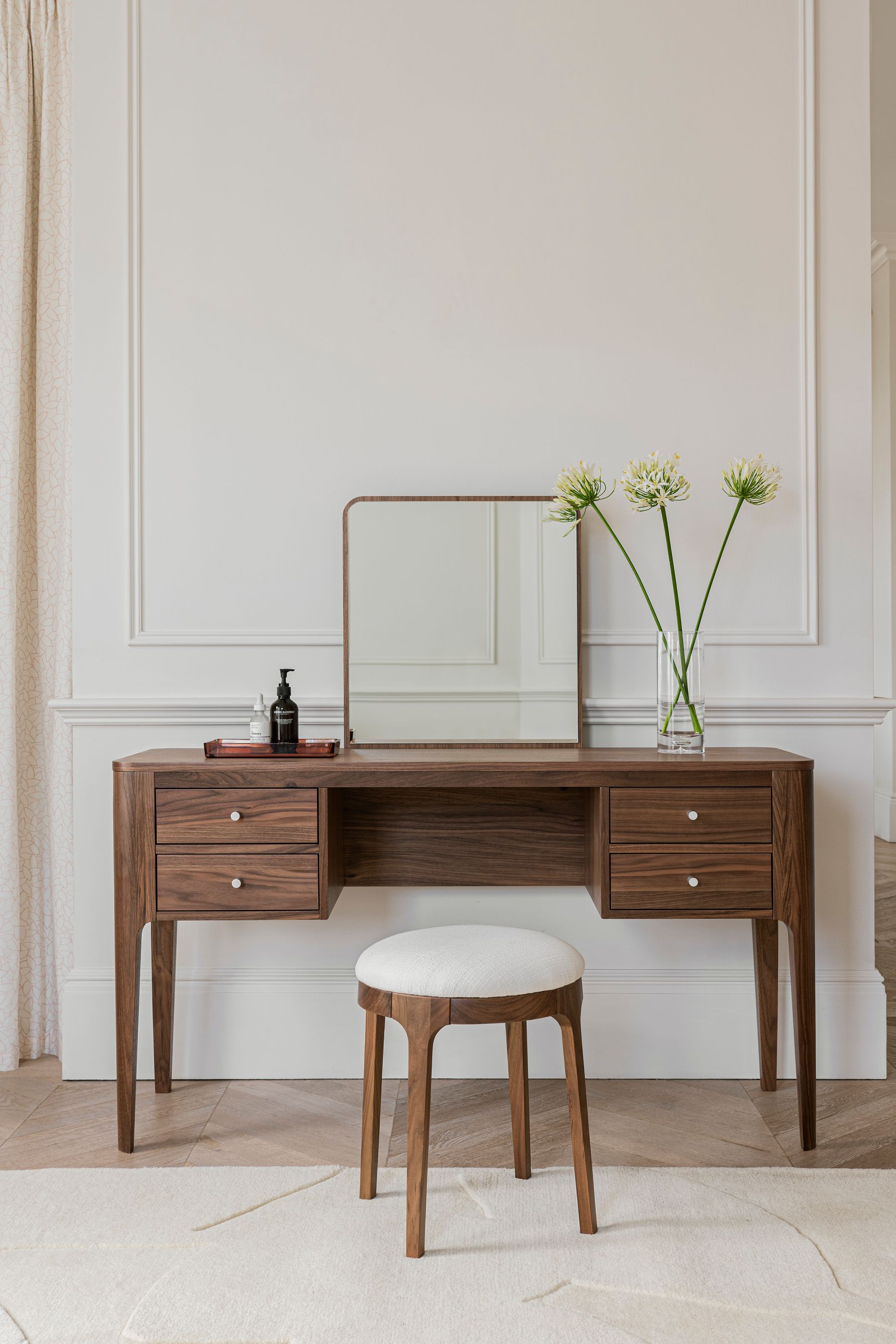 Buy Jasper Conran London Off White Belgrave Walnut Stool from the