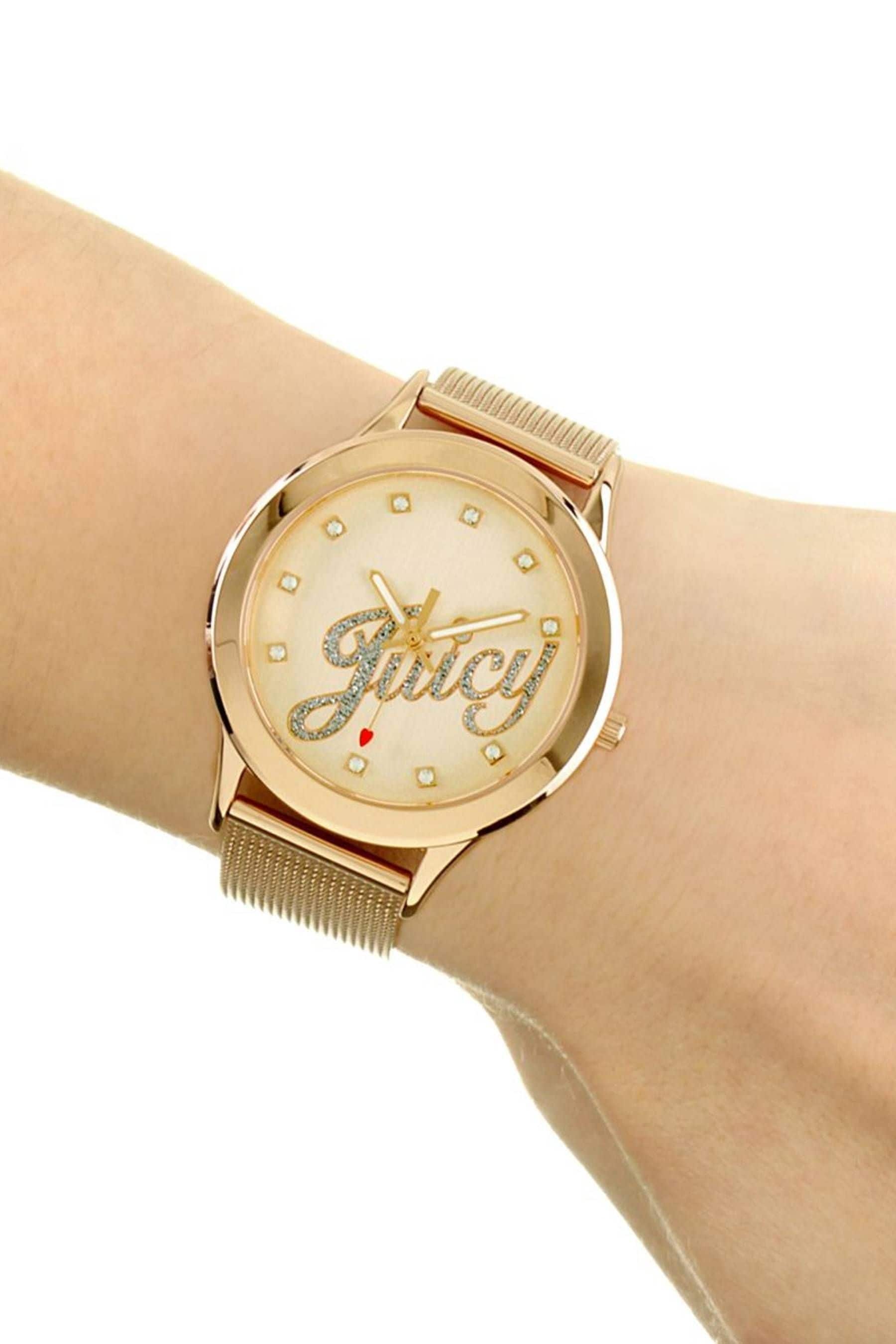 Juicy couture black discount label watch rose gold