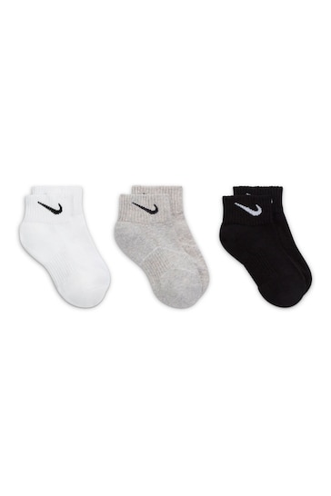 Buy Nike Natural Kids No Show Crew Socks 3 Pairs from the Next UK ...