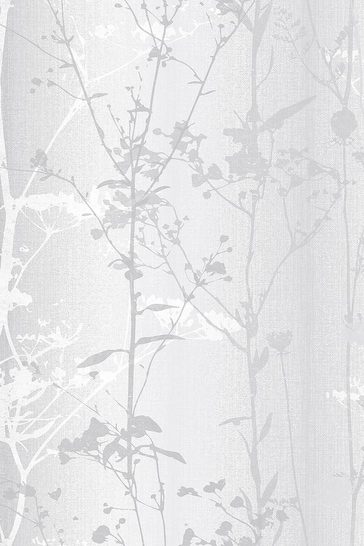 Graham & Brown Grey Wildflower Shadow Wallpaper