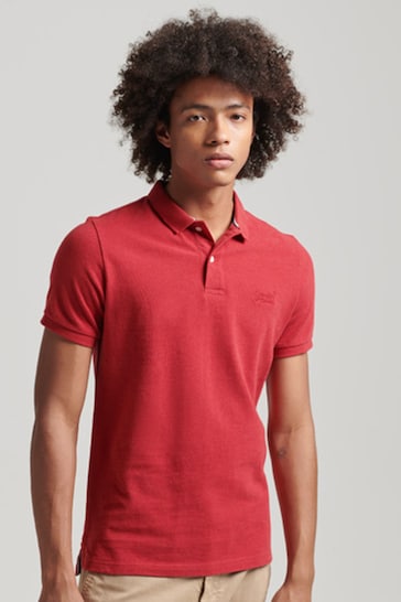 Superdry Hike Red Marl Classic Pique Polo Shirt