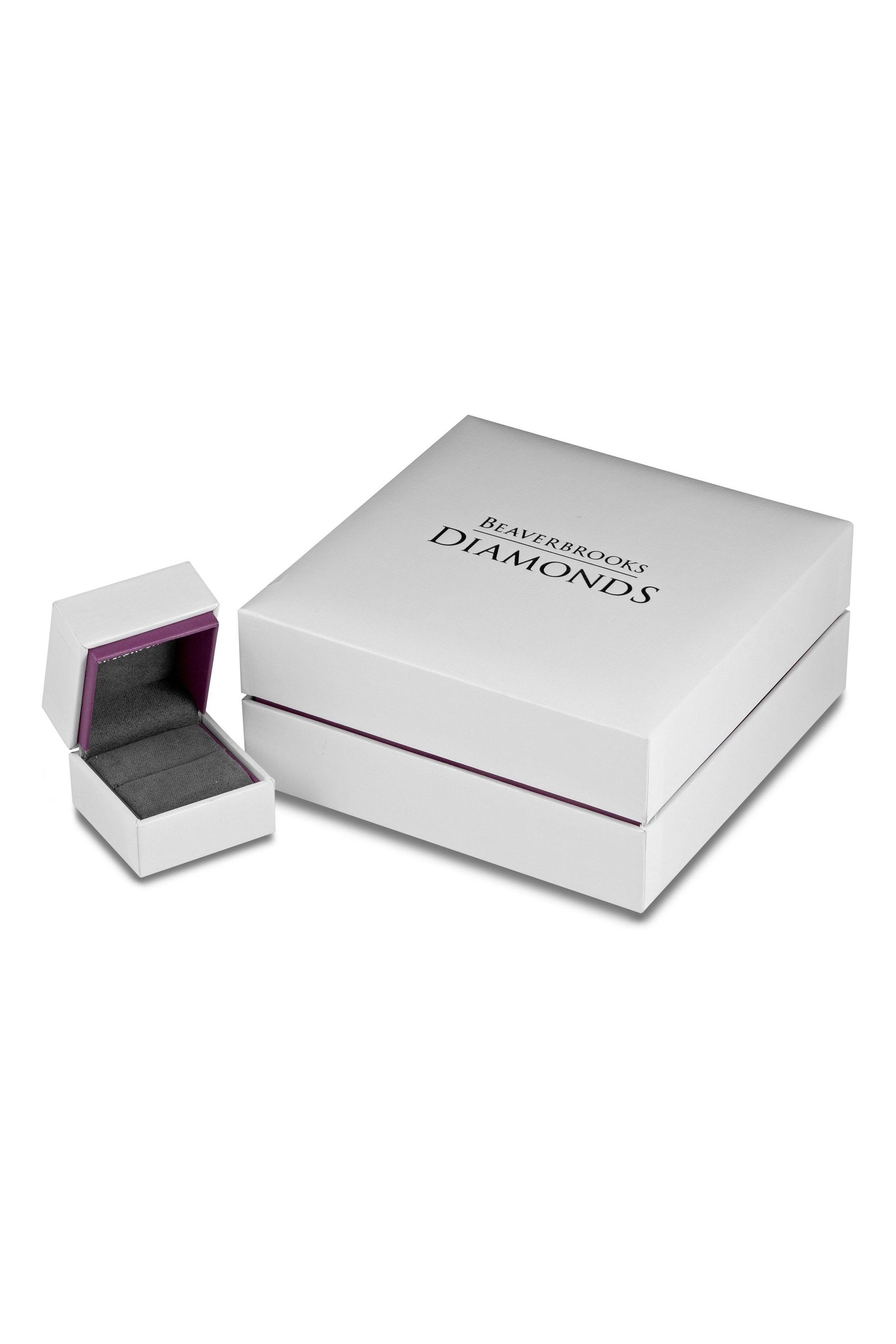 Buy Beaverbrooks 18CT White Gold Diamond Marquise Halo Ring from