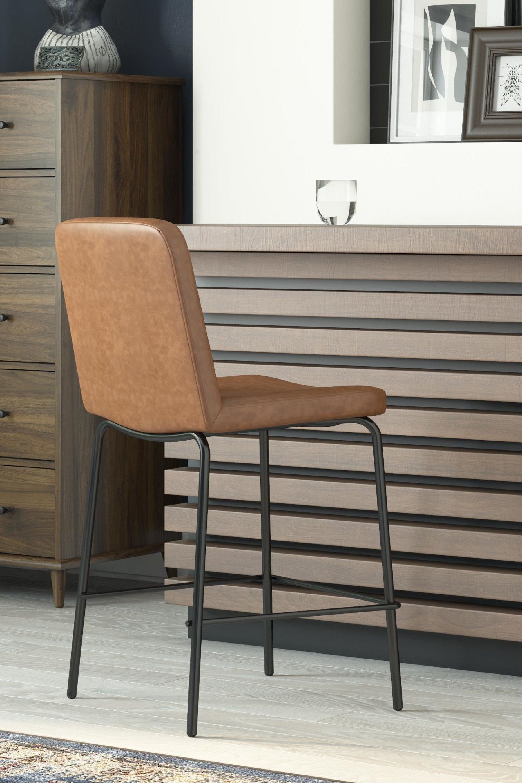 Buy Dorel Home Camel Brown Europe Corey Faux Leather Counter Stool