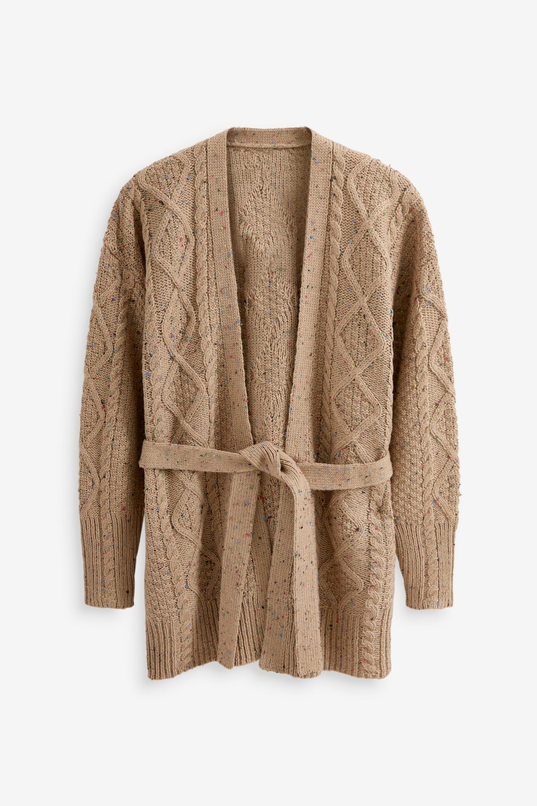 Camel new arrivals belted cardigan