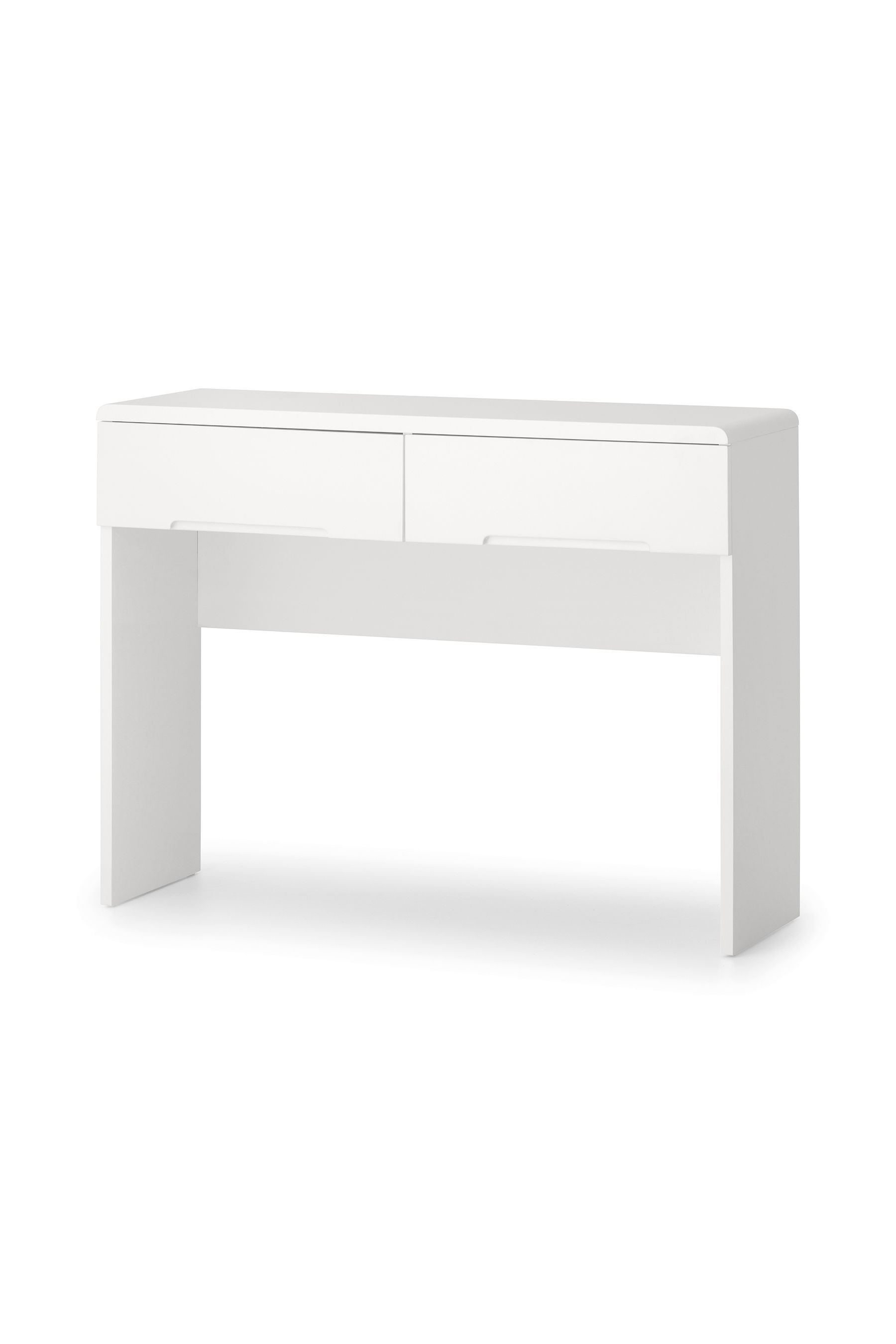 Buy Julian Bowen White Manhattan Gloss 2 Drawer Dressing Table