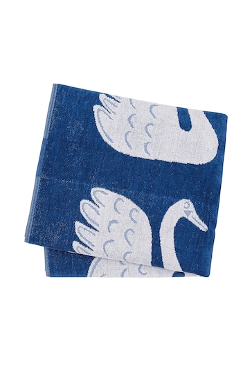 Scion Blue Swim Swam Swan Towel