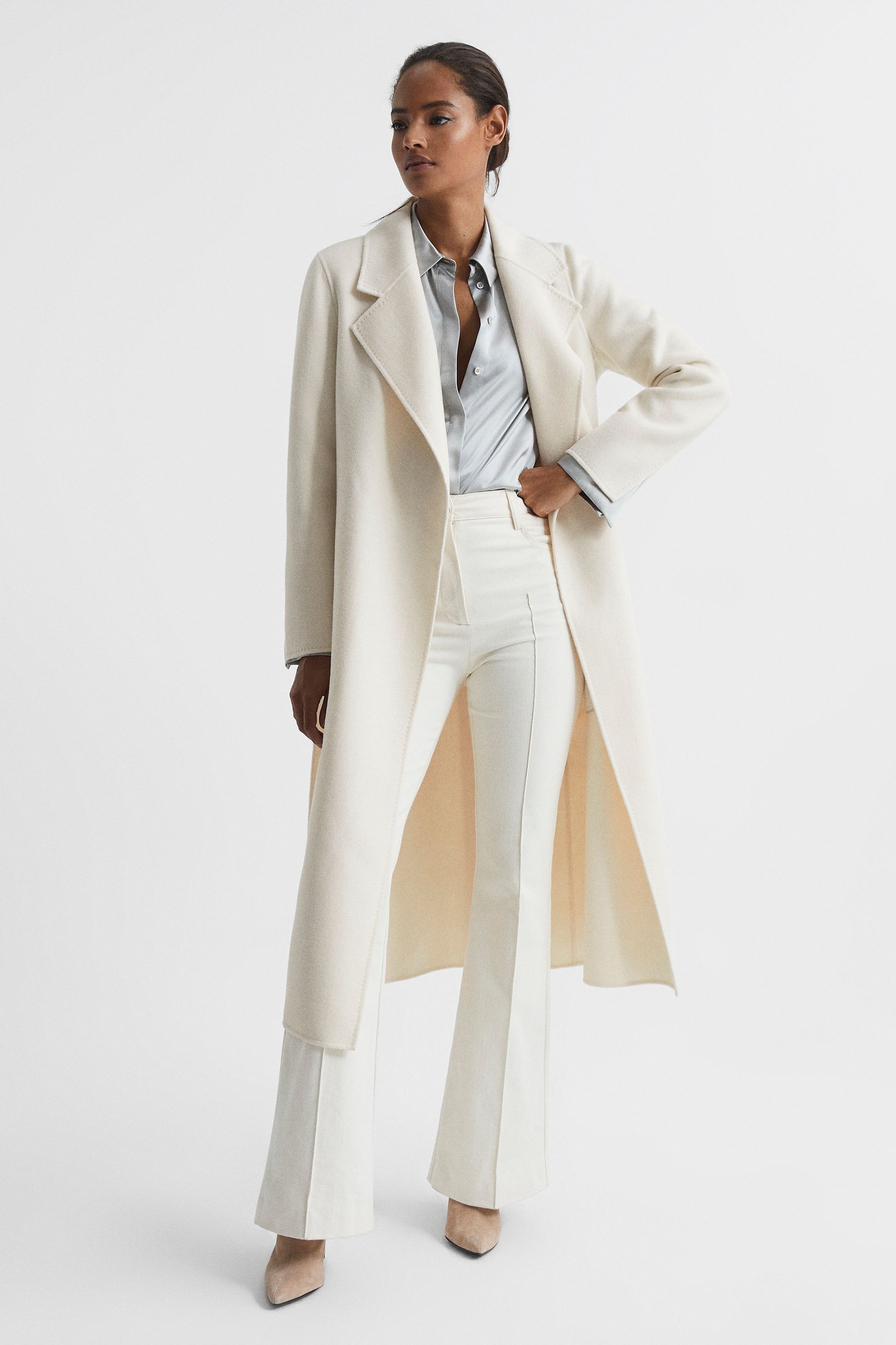Cream coat wool cheap