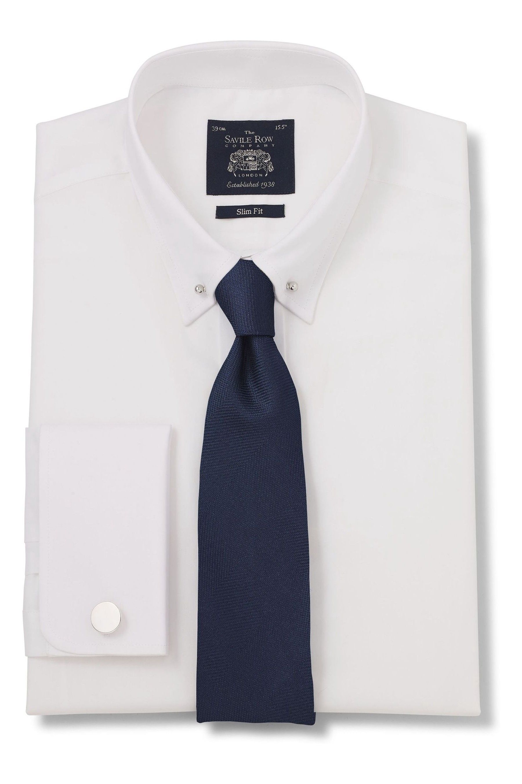 White pin collar dress shirt discount