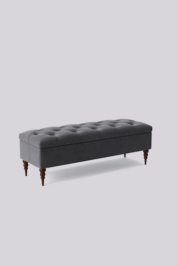 Swoon Smart Wool Anthracite Grey Plymouth Ottoman