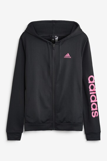 adidas Black/Pink Sportswear Linear Tracksuit