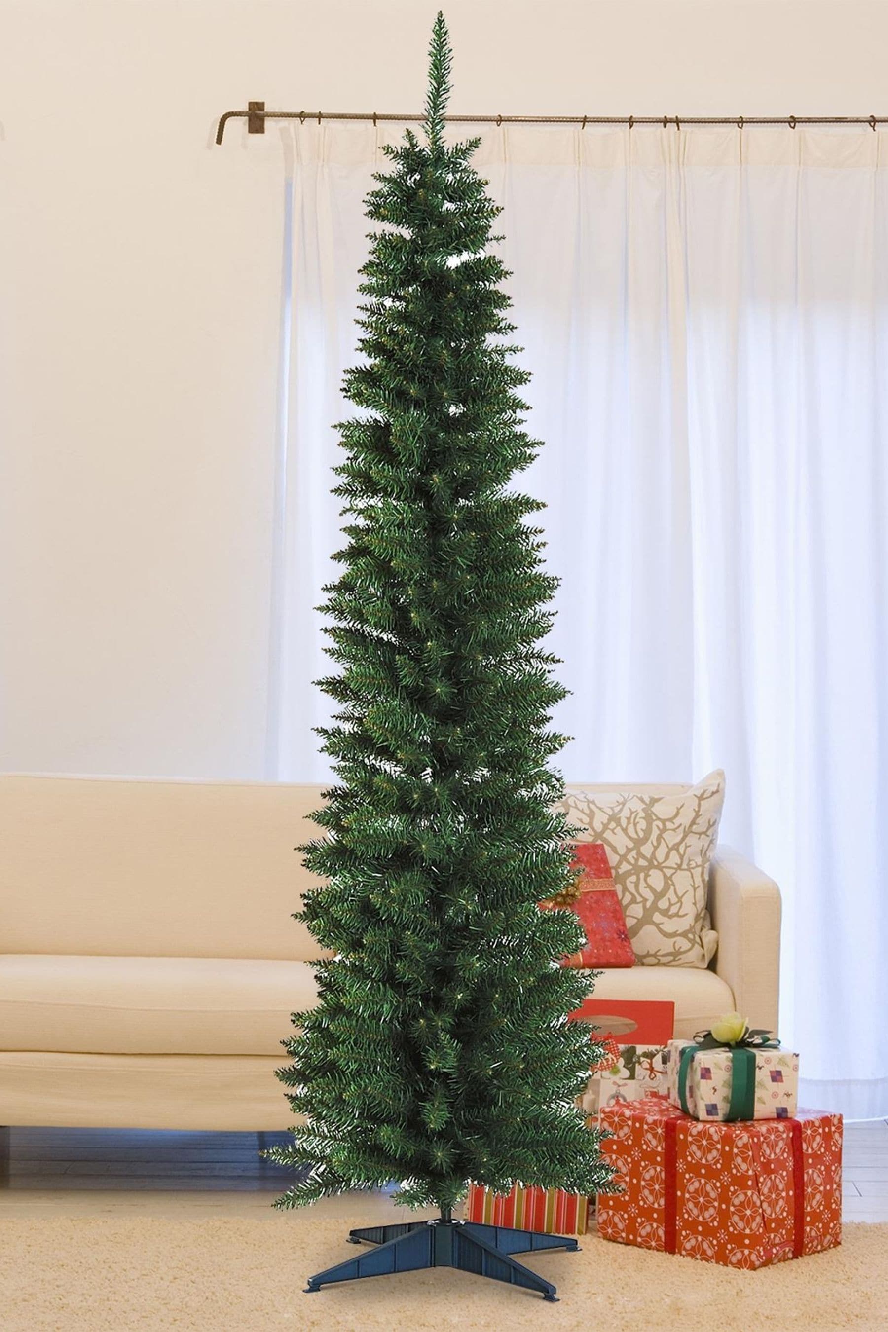 Slim tall christmas deals tree