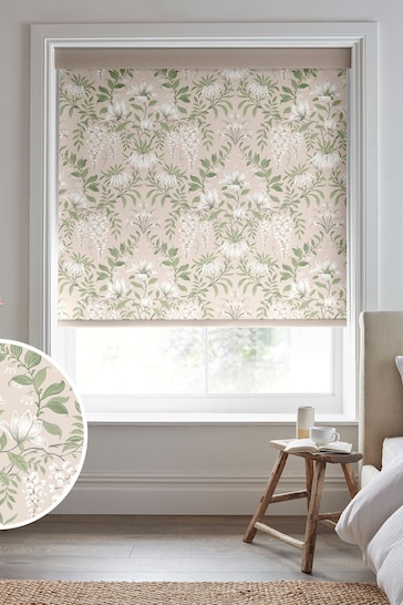 Laura Ashley Pink Parterre Made To Measure Roller Blind