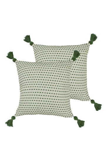 furn. 2 Pack Green Ezra Cushions