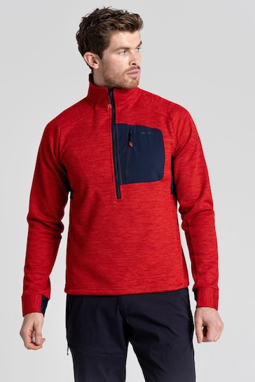 Craghoppers Red Tarbert Half Zip Jumper