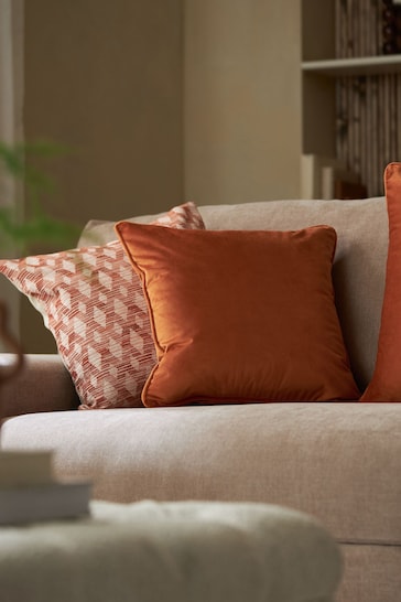 Light Orange 43 x 43cm Matte Velvet Cushion