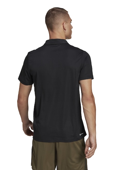 adidas Black Train Essentials Training Polo Shirt