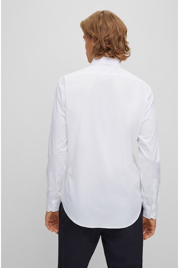 BOSS White Regular Fit Formal Shirt