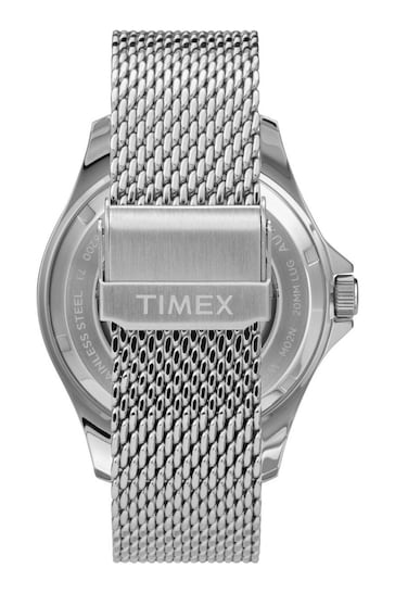 Timex Gents Silver Tone Military Casual Watch