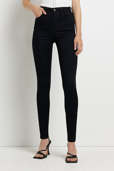 Buy River Island Black High Rise Sculpt Jeans from the Next UK online shop
