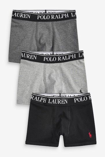 Polo Ralph Lauren Boys Cotton Stretch Logo Boxers 3 Pack