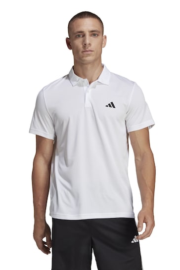 adidas White Train Essentials Training Polo Shirt