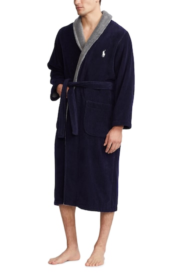 Polo Ralph Lauren tonal Fleece Cotton Terry Robe