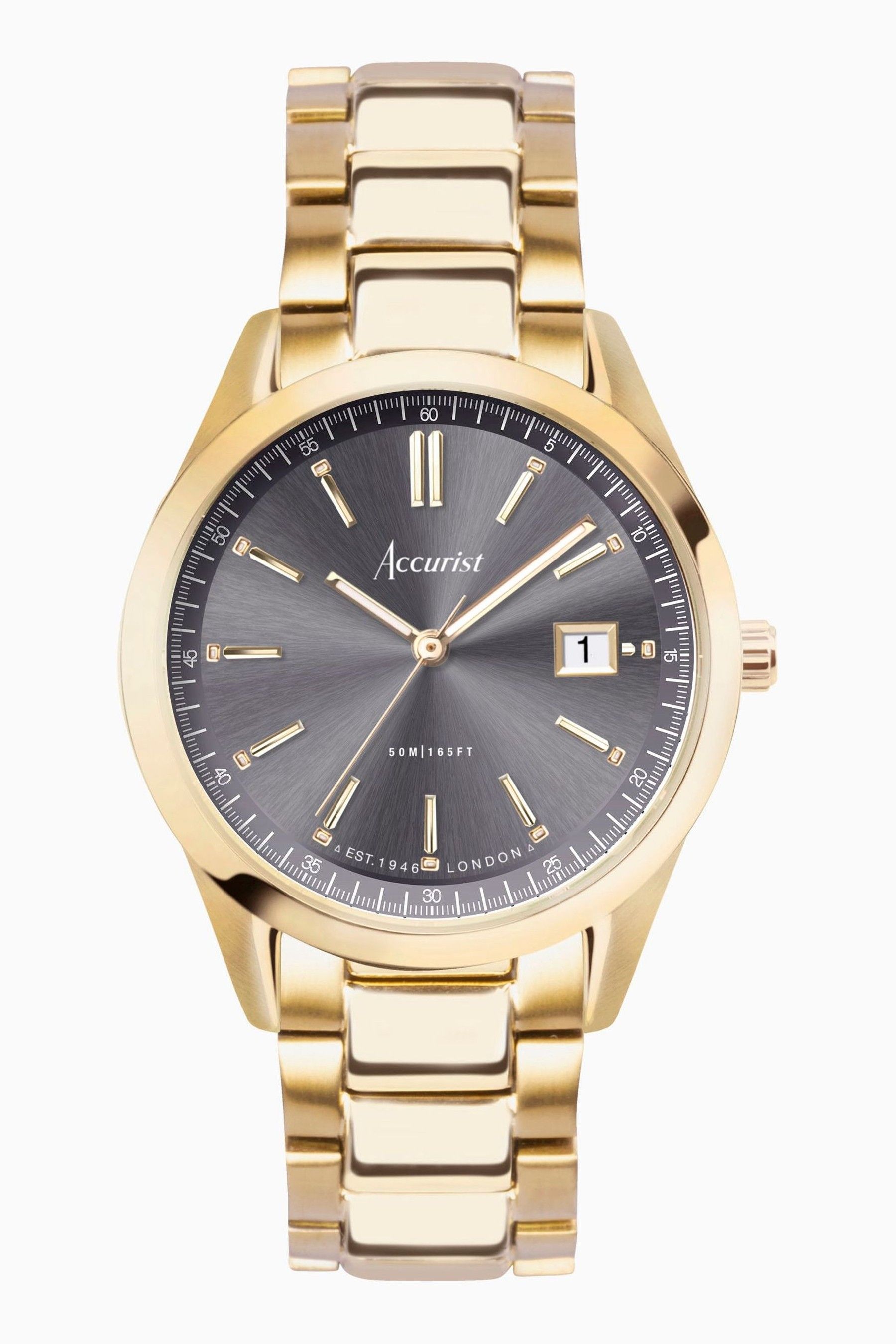 Accurist men's gold plated watch discount