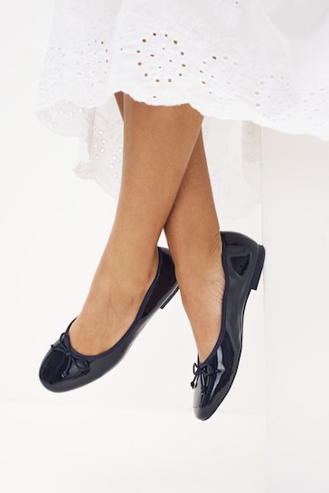 Navy Blue Regular/Wide Fit Forever Comfort® Ballerinas Shoes