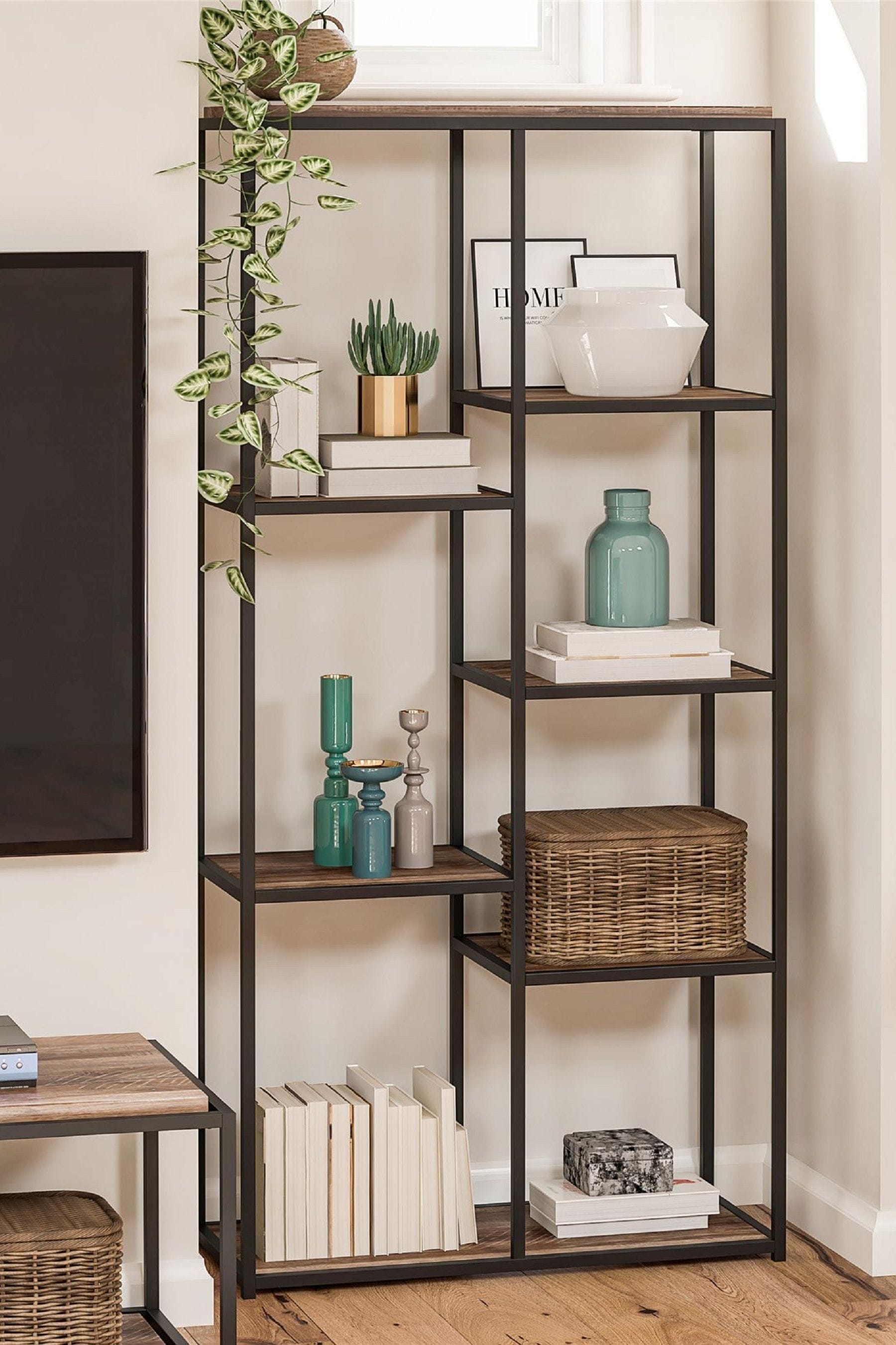 Weathered clearance oak bookcase
