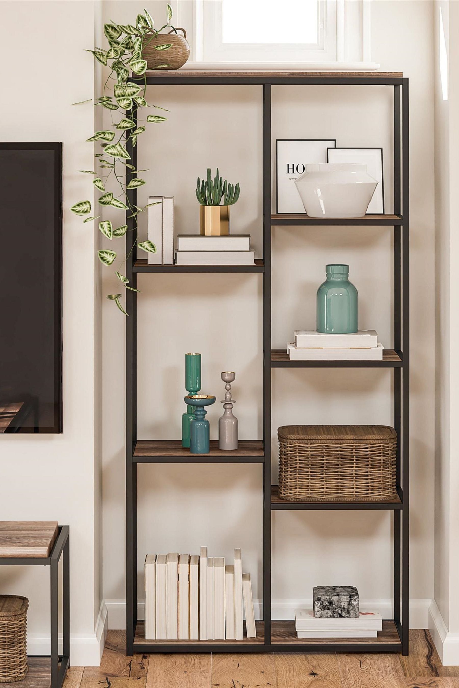 5 shelf sales oak bookcase