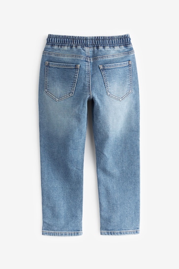 Light Vintage Blue Regular Fit Jersey Stretch Jeans With Adjustable Waist (3-16yrs)