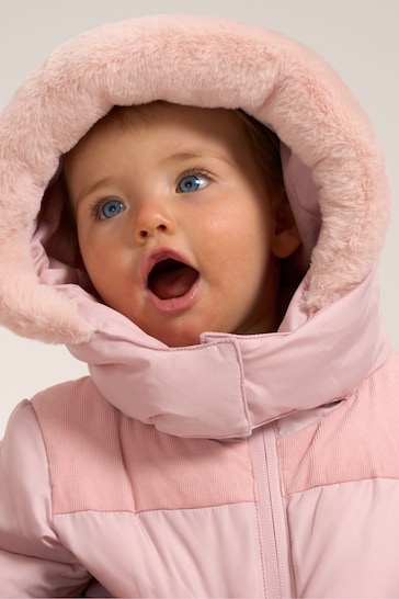 Truly Baby Pink Blush Padded Coat