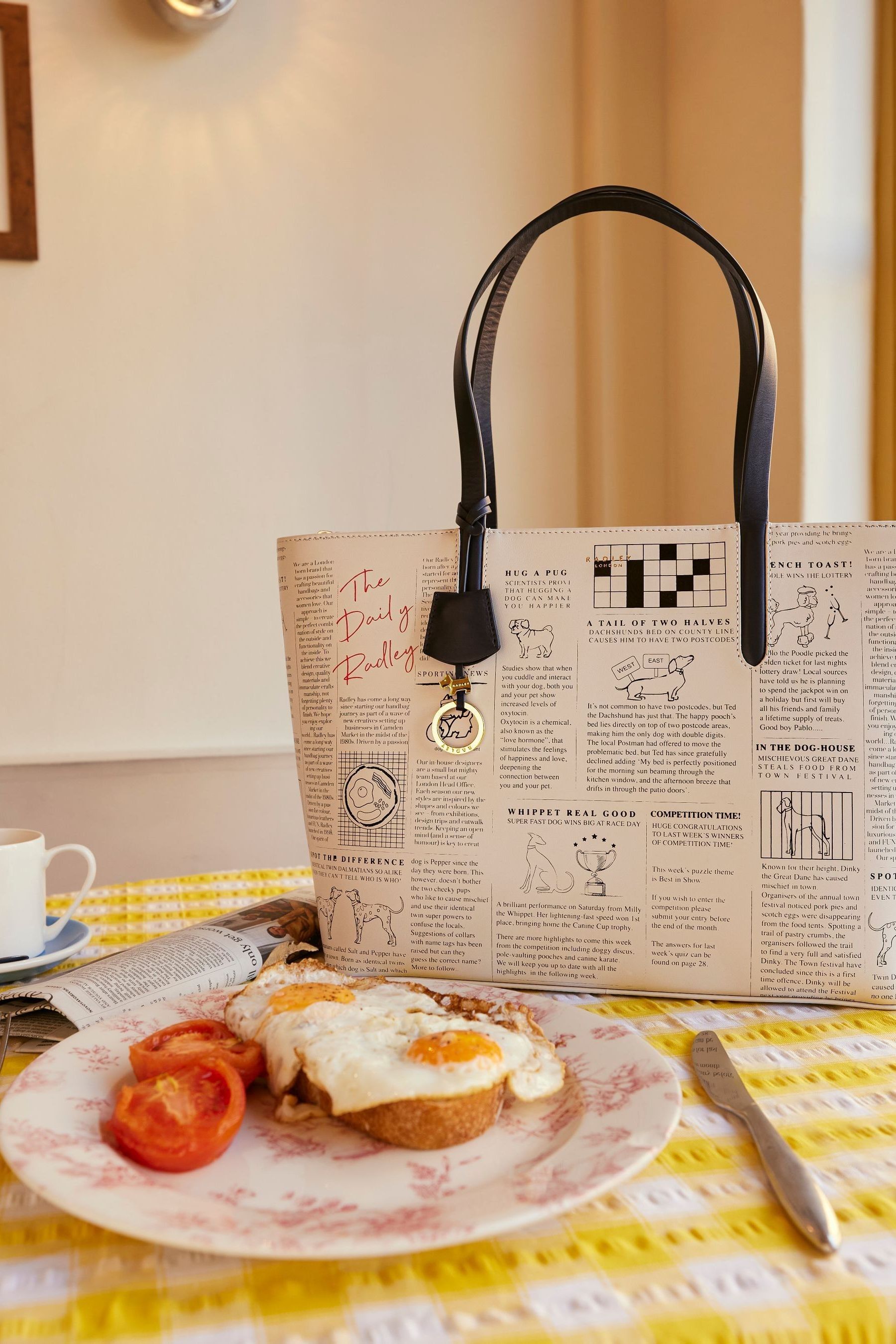 Radley London Large White The Daily Radley Ziptop Tote Bag