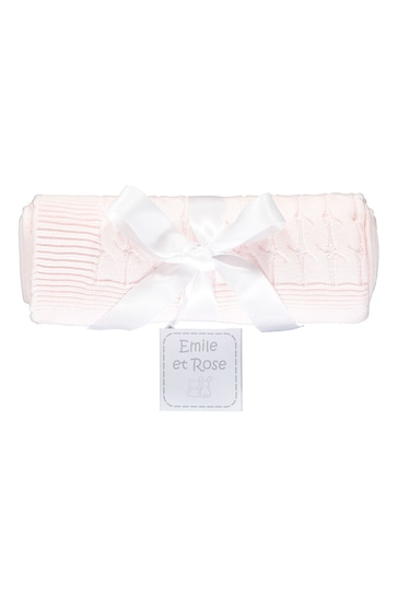 Emile Et Rose Cable Knit Baby Blanket