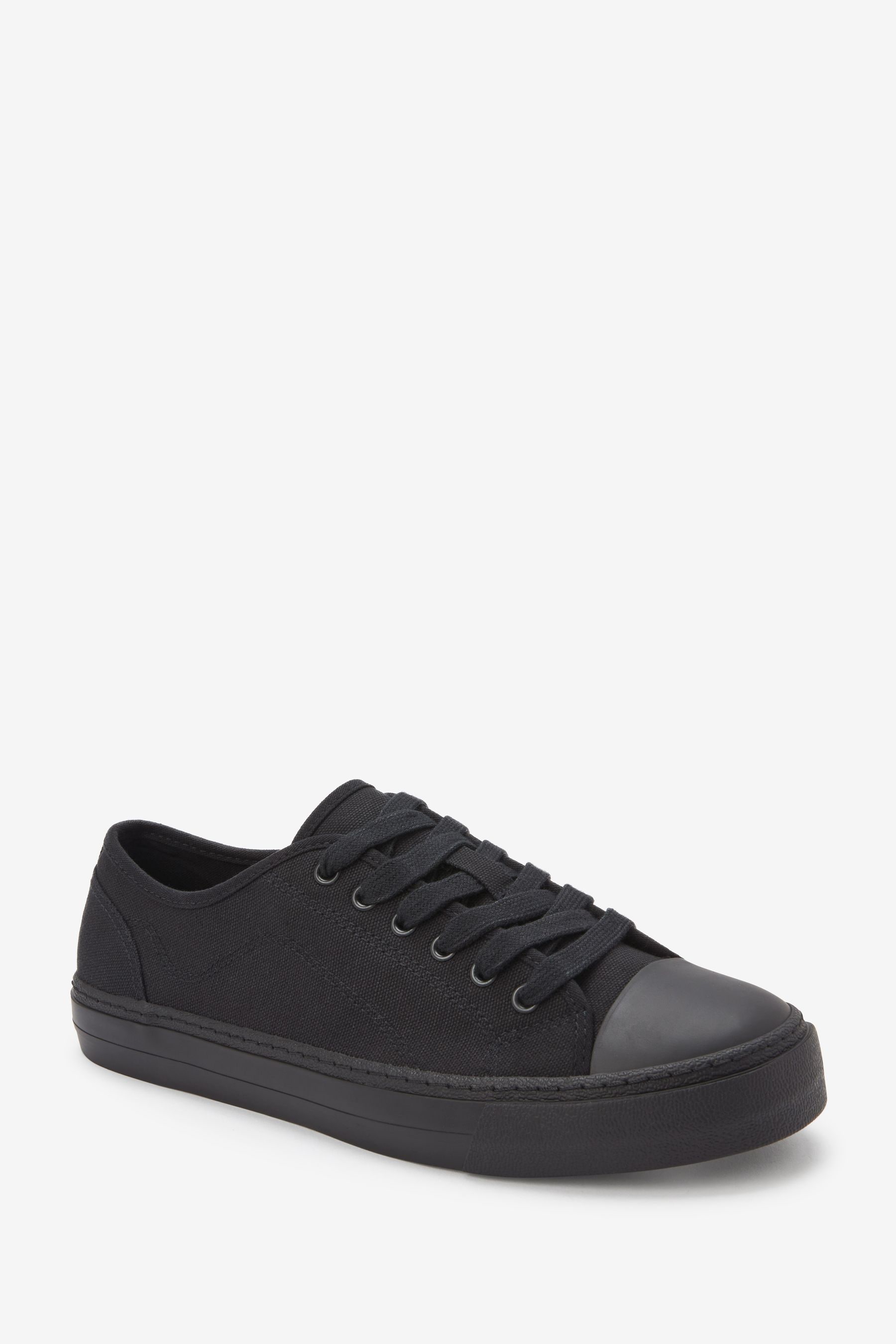 Buy Black Forever Comfort Baseball Canvas Trainers from the Next