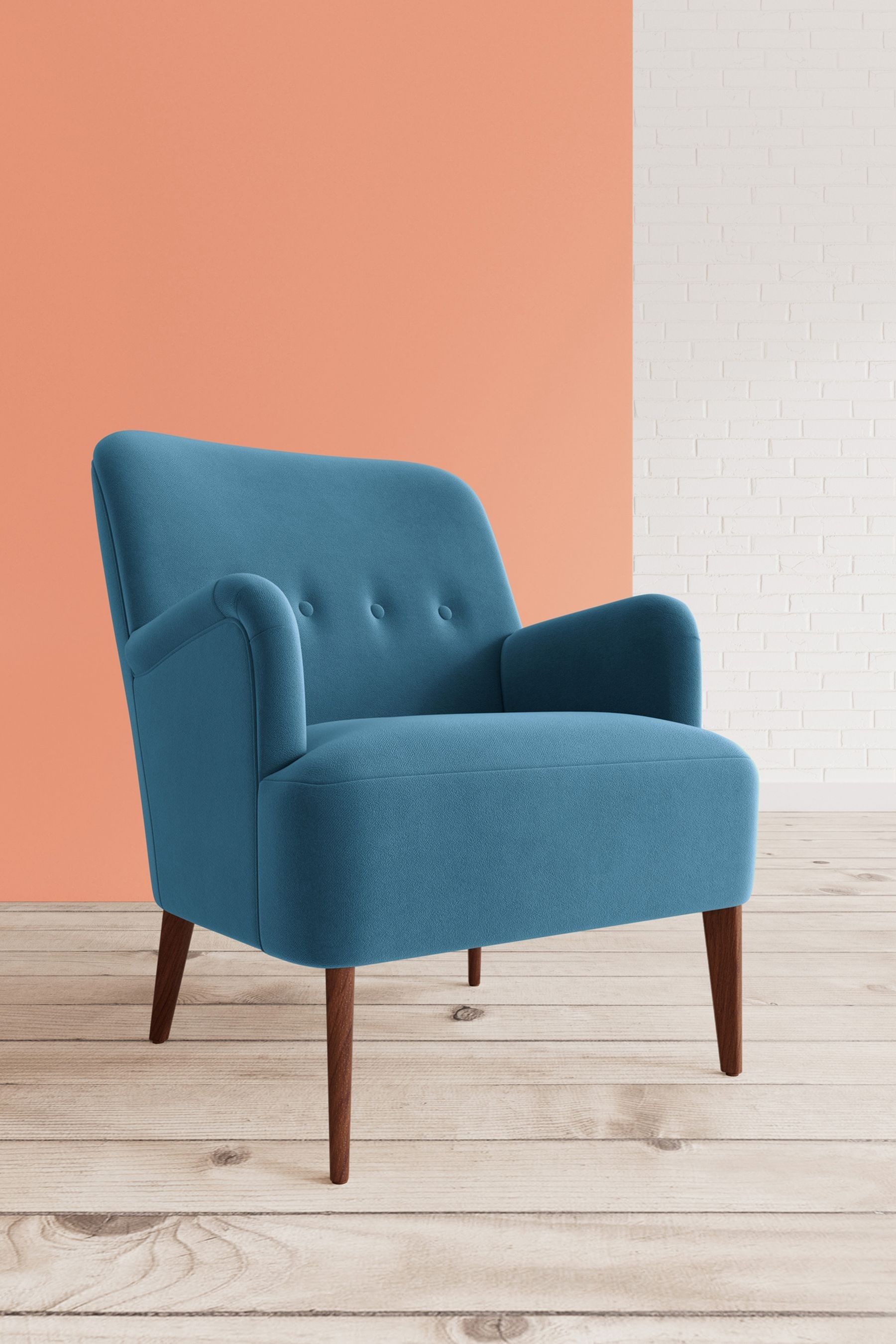 Swoon Easy Velvet Petrol Blue London Chair
