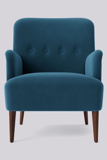Swoon Easy Velvet Petrol Blue London Chair
