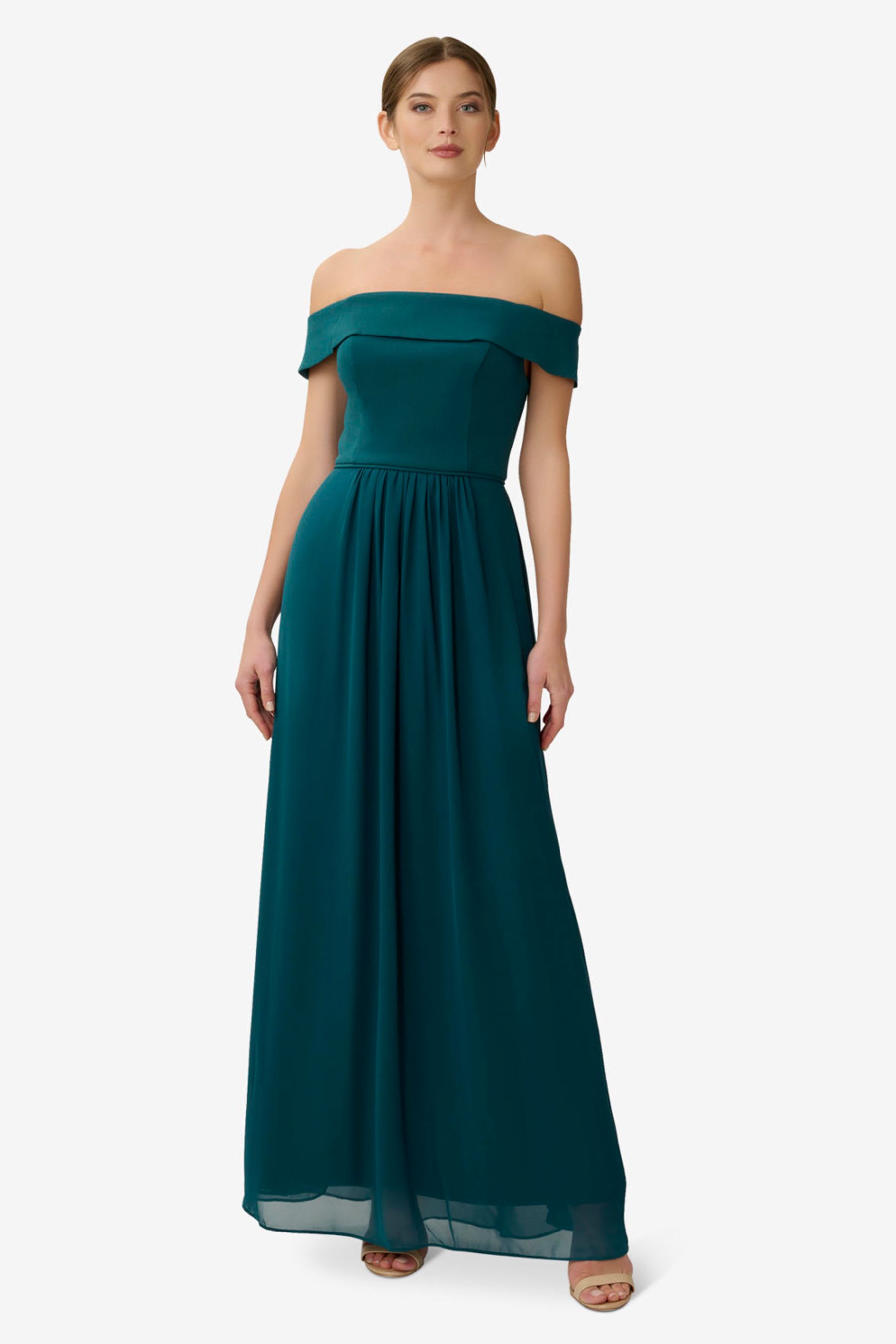 Buy Adrianna Papell Crepe Chiffon Gown from Next Ireland