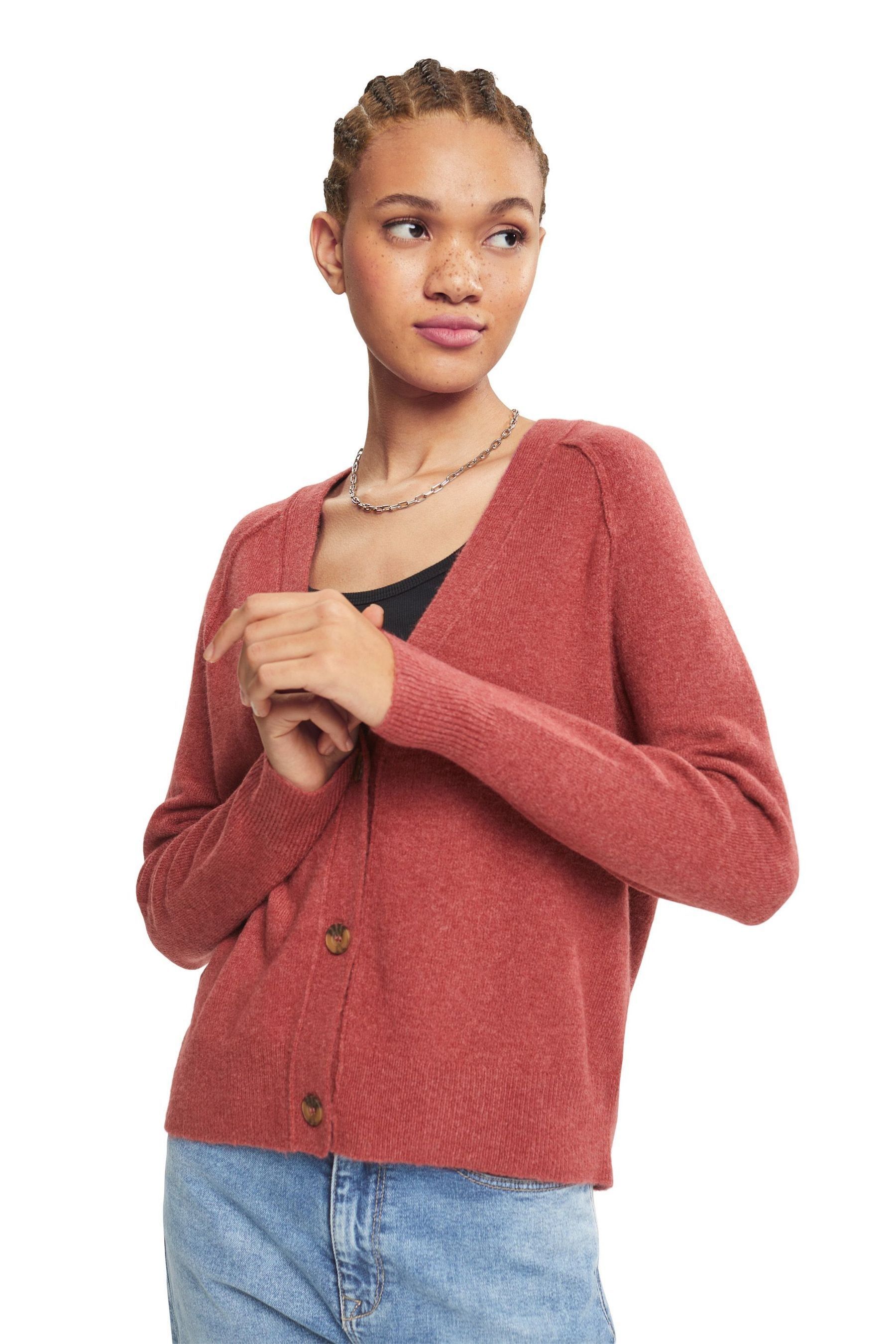 Terracotta cardigan top