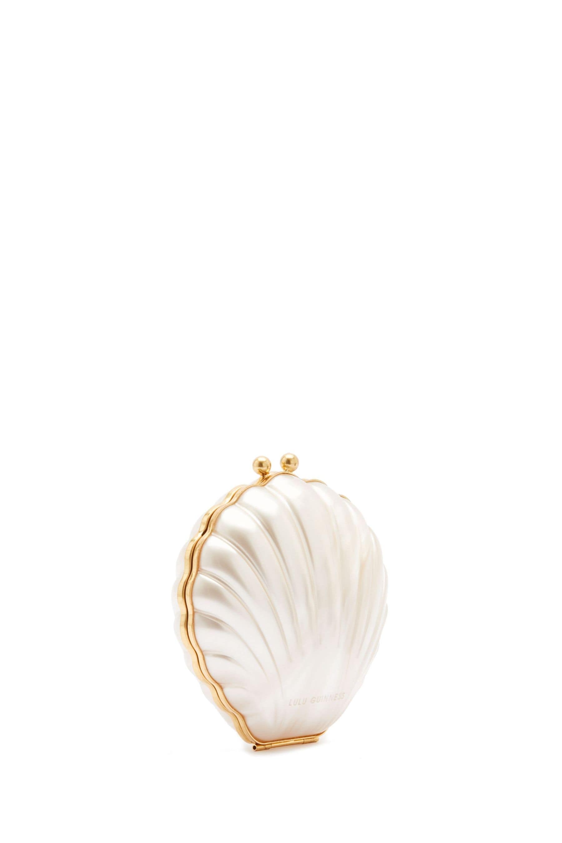 Buy Lulu Guinness White Ivory Acrylic Shell Clutch from the Next