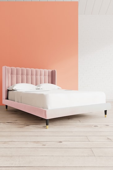 Swoon Easy Velvet Blush Pink Kipling Bed