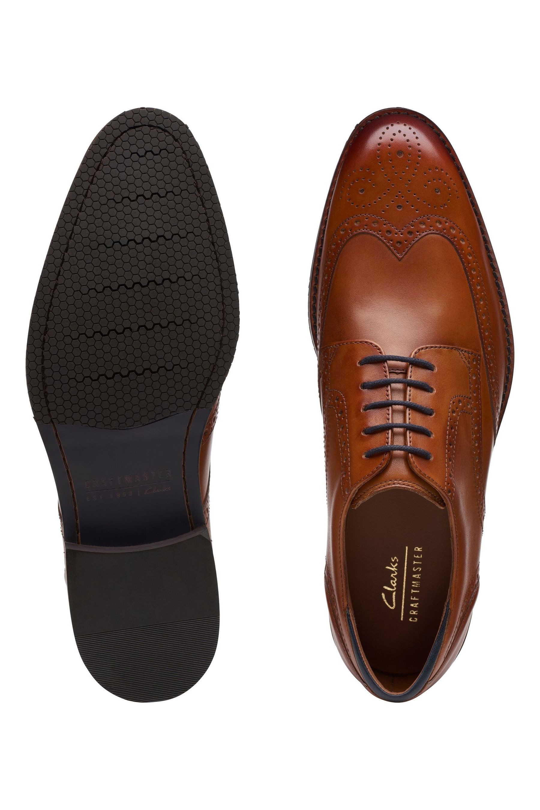 Buy Clarks Brown Leather Craft Arlo Limit Shoes from the Next UK