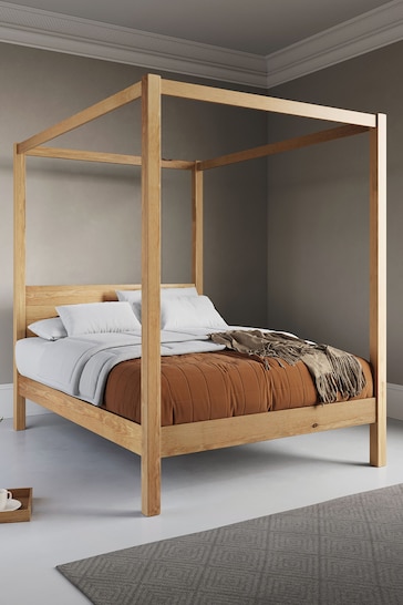Get Laid Beds Honey Four Poster Classic Square Leg Bed